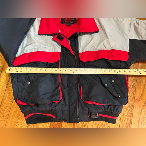 Vtg Yamaha Snowmobiles Jacket Ladies Sz XL Full Zip Insulated Red  Black - Picture 8 of 13